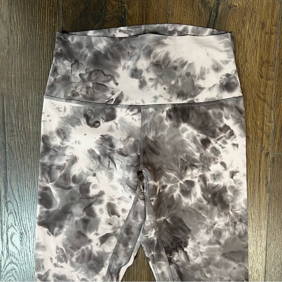 Lululemon Align High Rise Pant 25” Diamond Bery Gray Pant Tye Dye SZ 8 - Picture 3 of 5